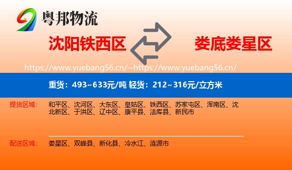 沈阳铁西区到娄星区物流