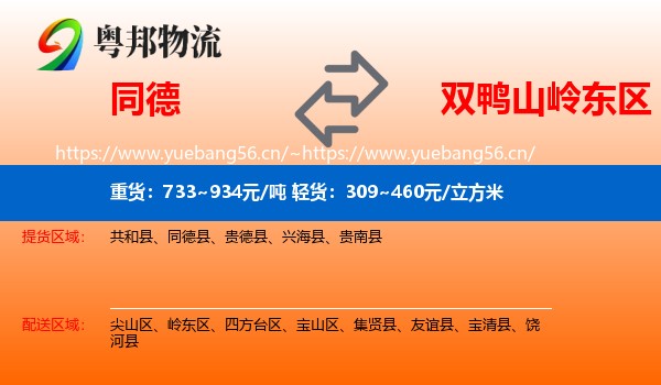 同德县到岭东区物流专线
