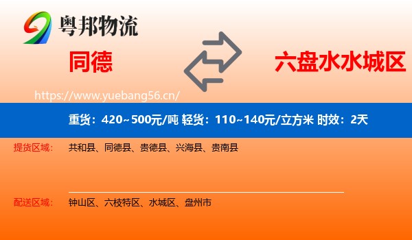 同德到水城区物流专线名片