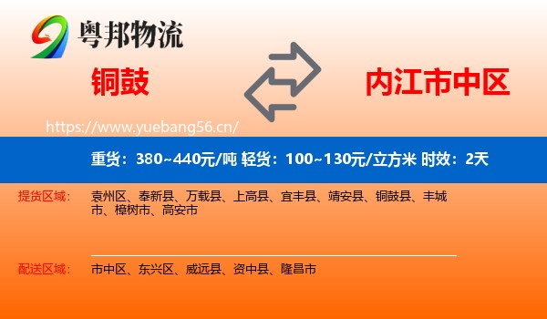 铜鼓到市中区物流专线名片