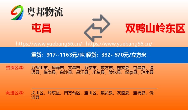 屯昌到岭东区物流