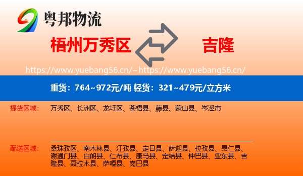 梧州万秀区到吉隆县物流