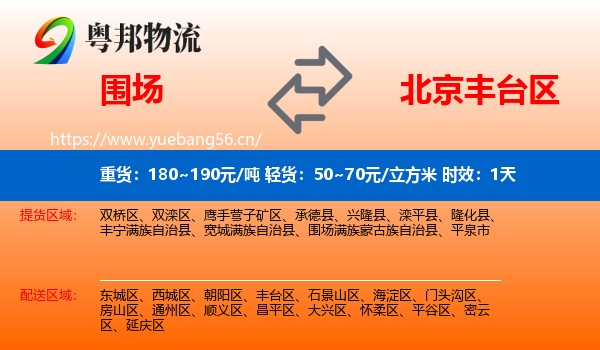 围场到丰台区物流专线名片