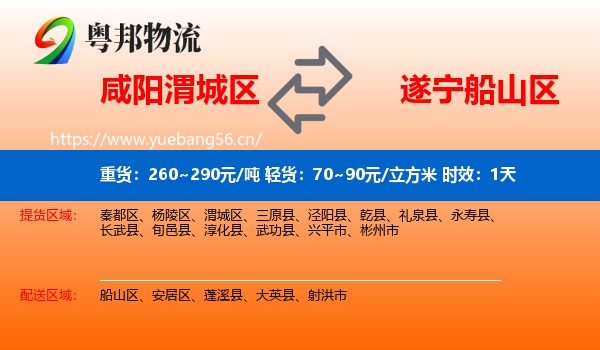 咸阳渭城区到船山区物流专线名片