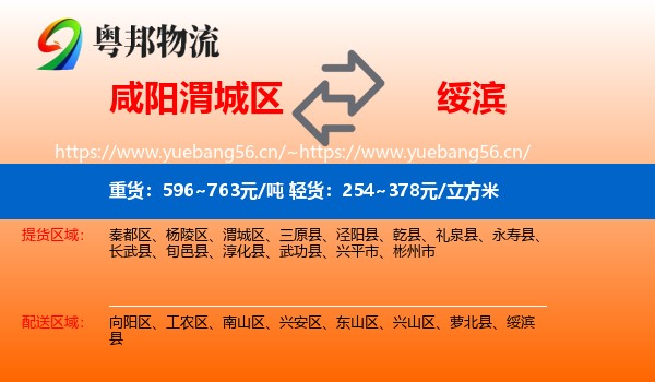 咸阳渭城区到绥滨县物流