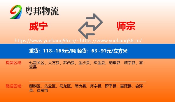 威宁到师宗县物流