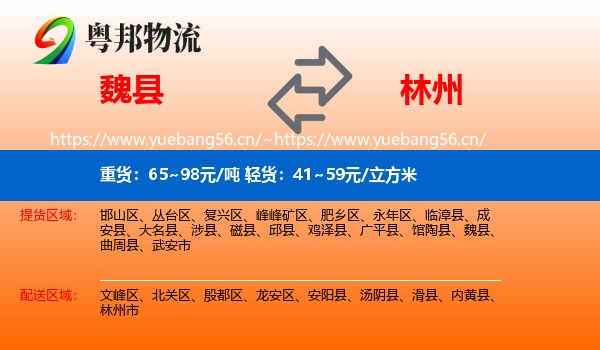 魏县到林州市物流