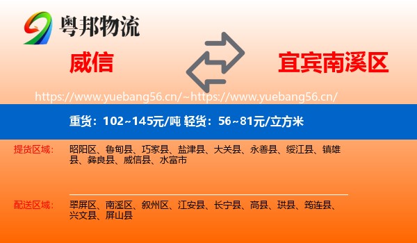 威信到南溪区物流