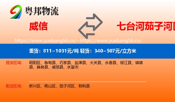 威信县到茄子河区物流专线