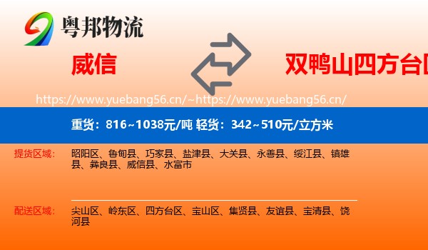 威信到四方台区物流
