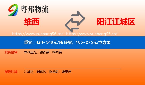 维西到江城区物流