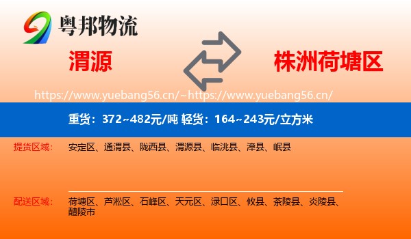 渭源到荷塘区物流