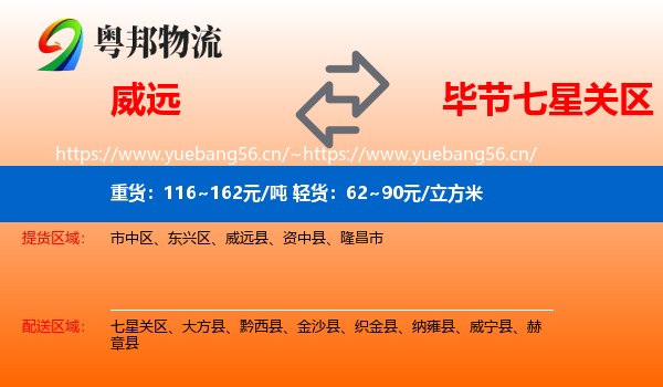 威远到七星关区物流