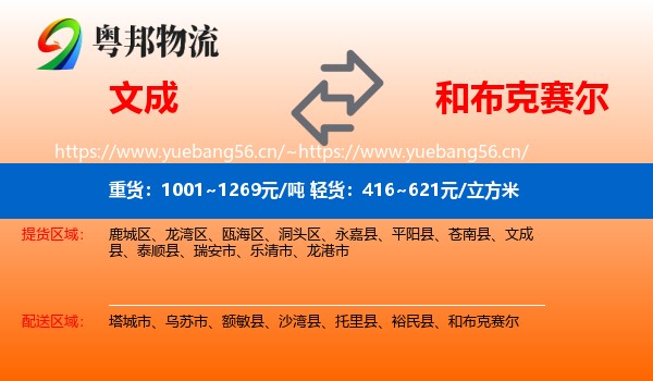 文成到和布克赛尔物流