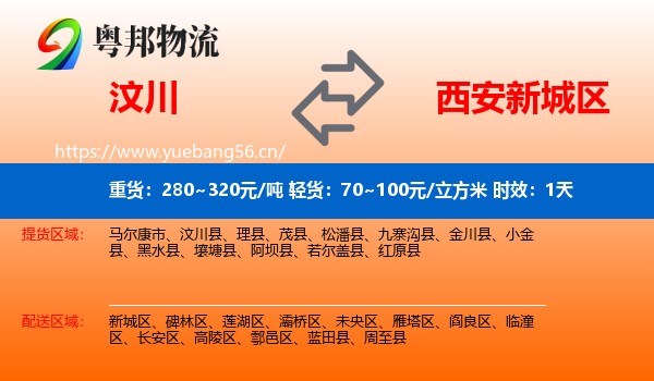 汶川到新城区物流专线名片
