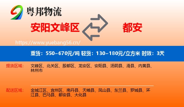 安阳文峰区到都安县物流专线名片