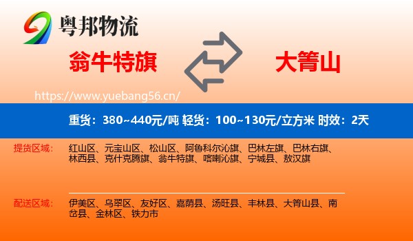 翁牛特旗到大箐山县物流 翁牛特旗到大箐山县物流专线名片