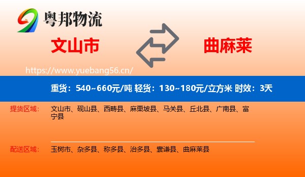 文山市到曲麻莱县物流专线名片
