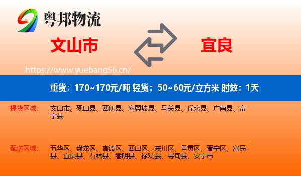 文山市到宜良县物流专线名片