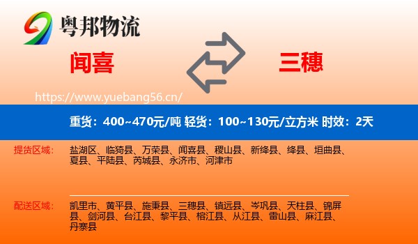 闻喜到三穗县物流专线名片