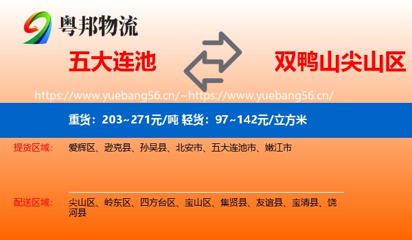 五大连池市到尖山区物流专线