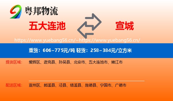 五大连池市到宣城物流专线