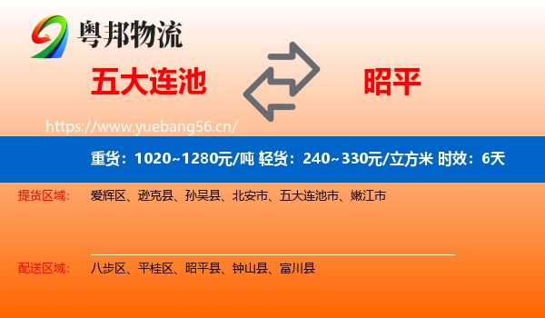 五大连池到昭平县物流专线名片