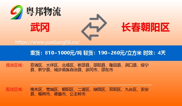 武冈到朝阳区物流专线名片