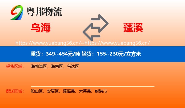 乌海到蓬溪县物流