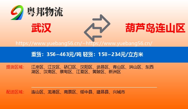 武汉到连山区物流专线