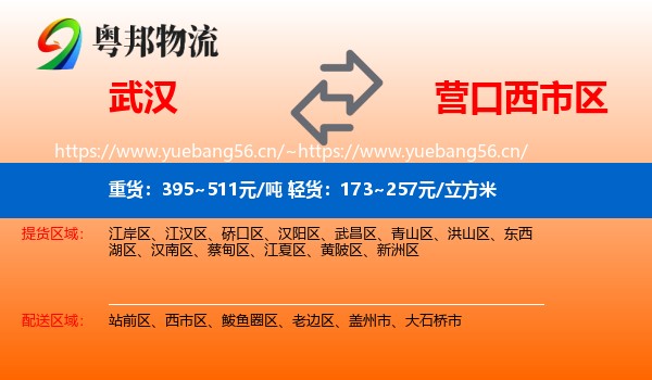 武汉到西市区物流专线