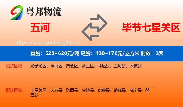 五河到七星关区物流专线名片