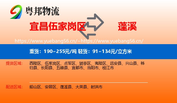 宜昌伍家岗区到蓬溪县物流