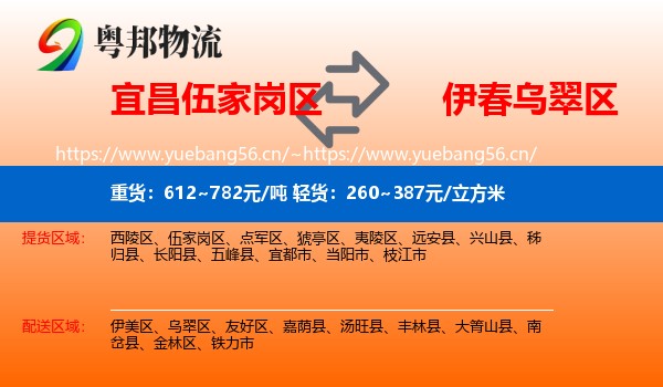 宜昌伍家岗区到乌翠区物流