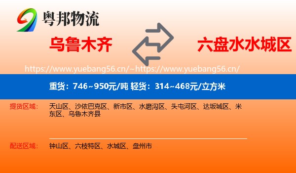 乌鲁木齐到水城区物流