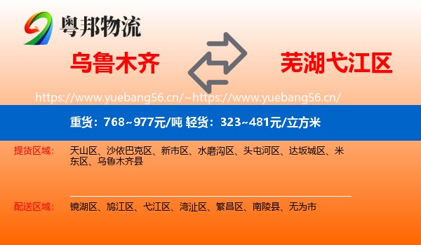 乌鲁木齐到弋江区物流