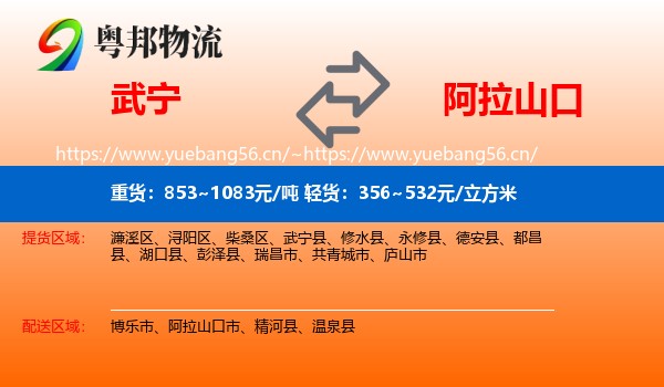武宁到阿拉山口市物流