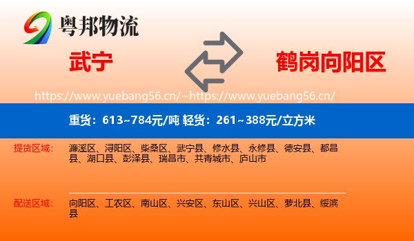 武宁县到向阳区物流专线