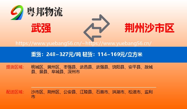武强到沙市区物流