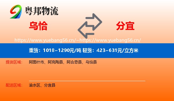 乌恰到分宜县物流