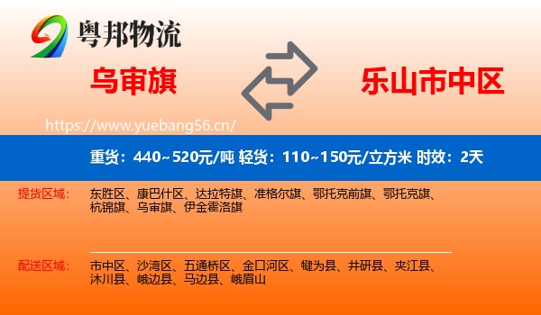 乌审旗到市中区物流 乌审旗到市中区物流专线名片