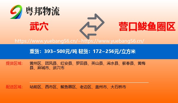 武穴到鲅鱼圈区物流