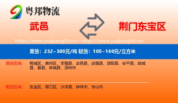 武邑到东宝区物流