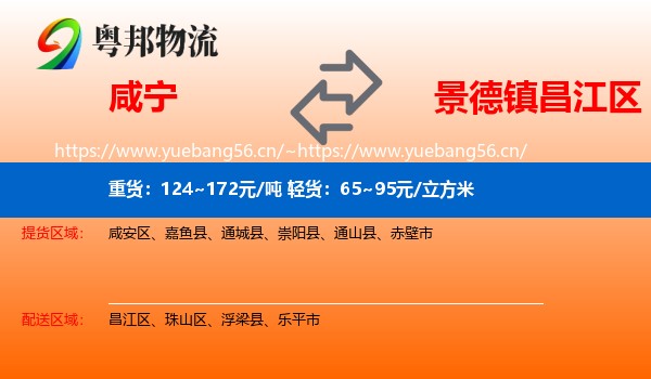 咸宁到昌江区物流