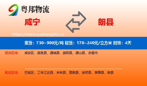 咸宁到朗县物流专线名片