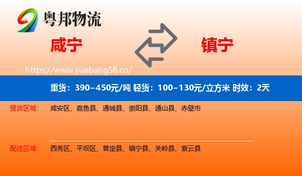 咸宁到镇宁县物流专线名片