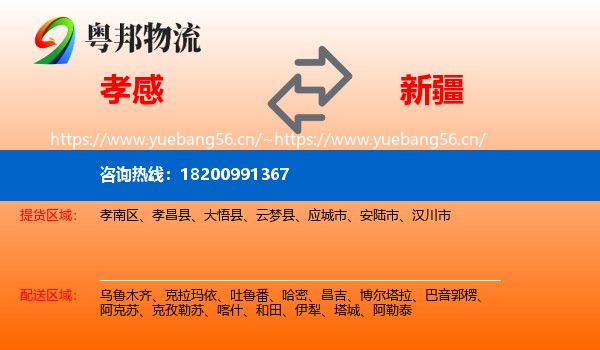 孝感到新疆物流专线