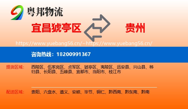 猇亭区到贵州物流专线