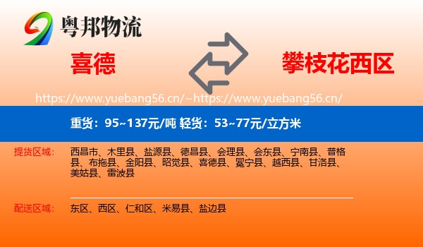 喜德到西区物流