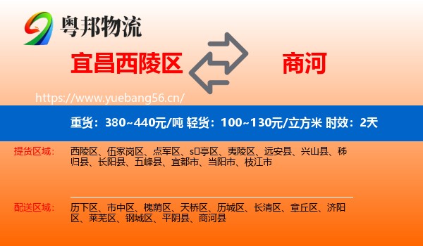 宜昌西陵区到商河县物流专线名片